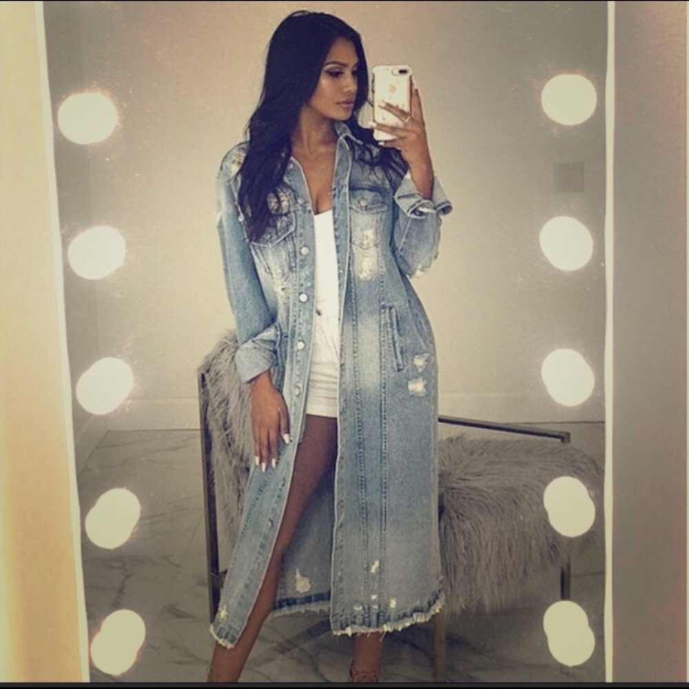 Long distressed jacket